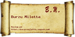 Burzu Miletta névjegykártya